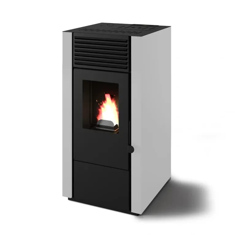 SOBA PELETI 2.5-9.5 KW - MARISA ALB - 2 Ventilatoare