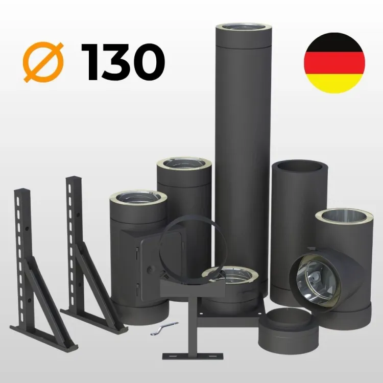 Burlane inox izolate - NEGRU FI 130