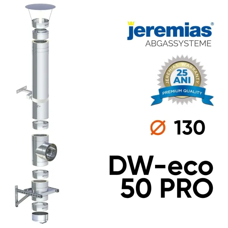  Componente cos de fum inox fi 130 DW-Eco 50 PRO 