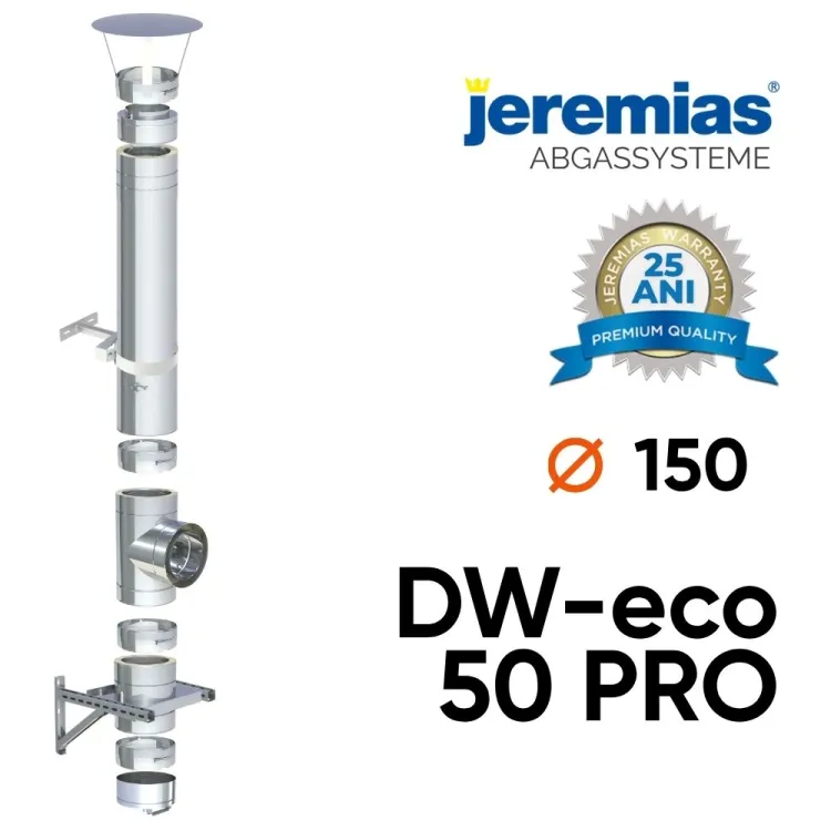  Componente cos de fum inox fi 150 DW-Eco 50 PRO