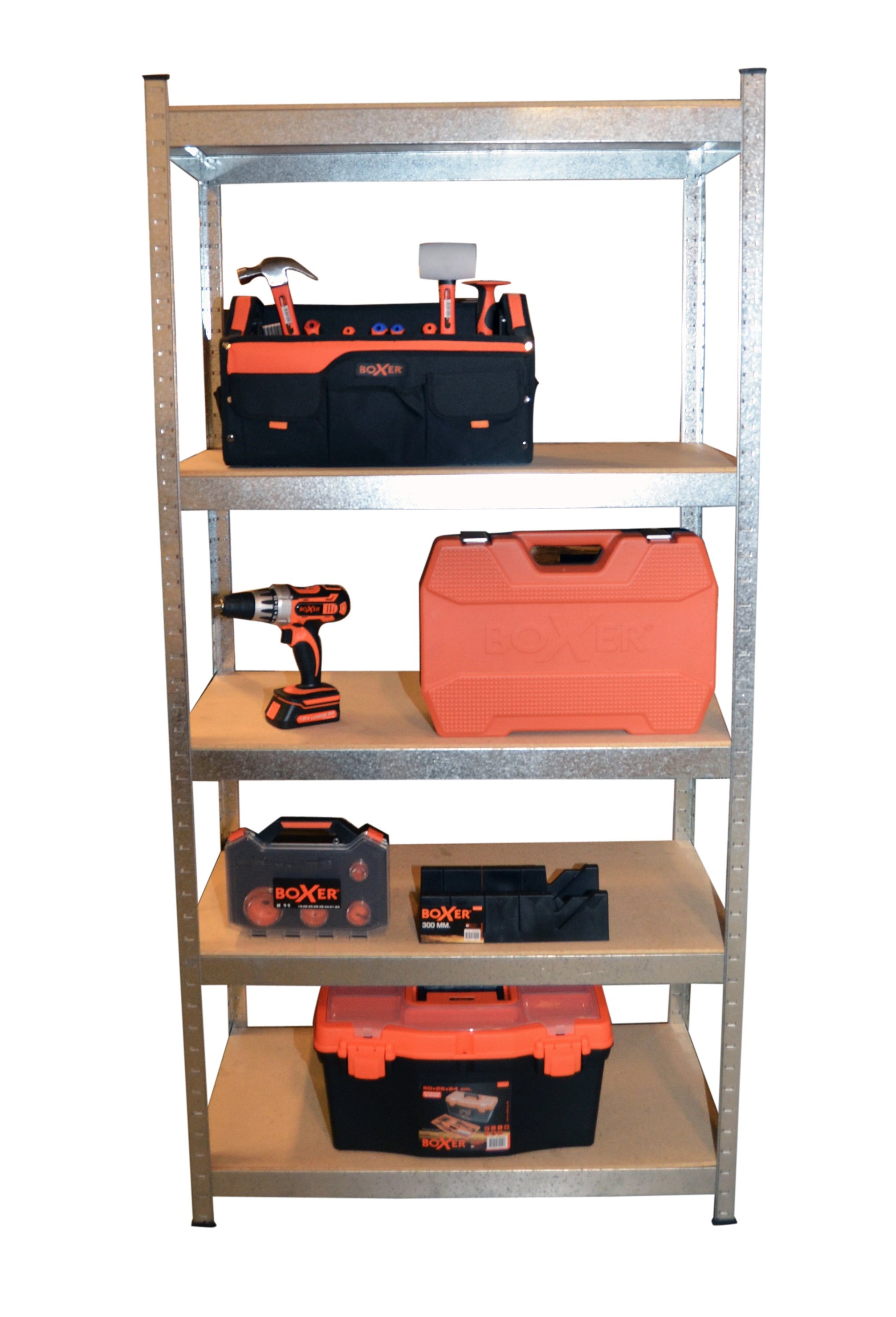 Raft metalic cu 5 polite, 1800Ã900Ã450 mm, galvanizat