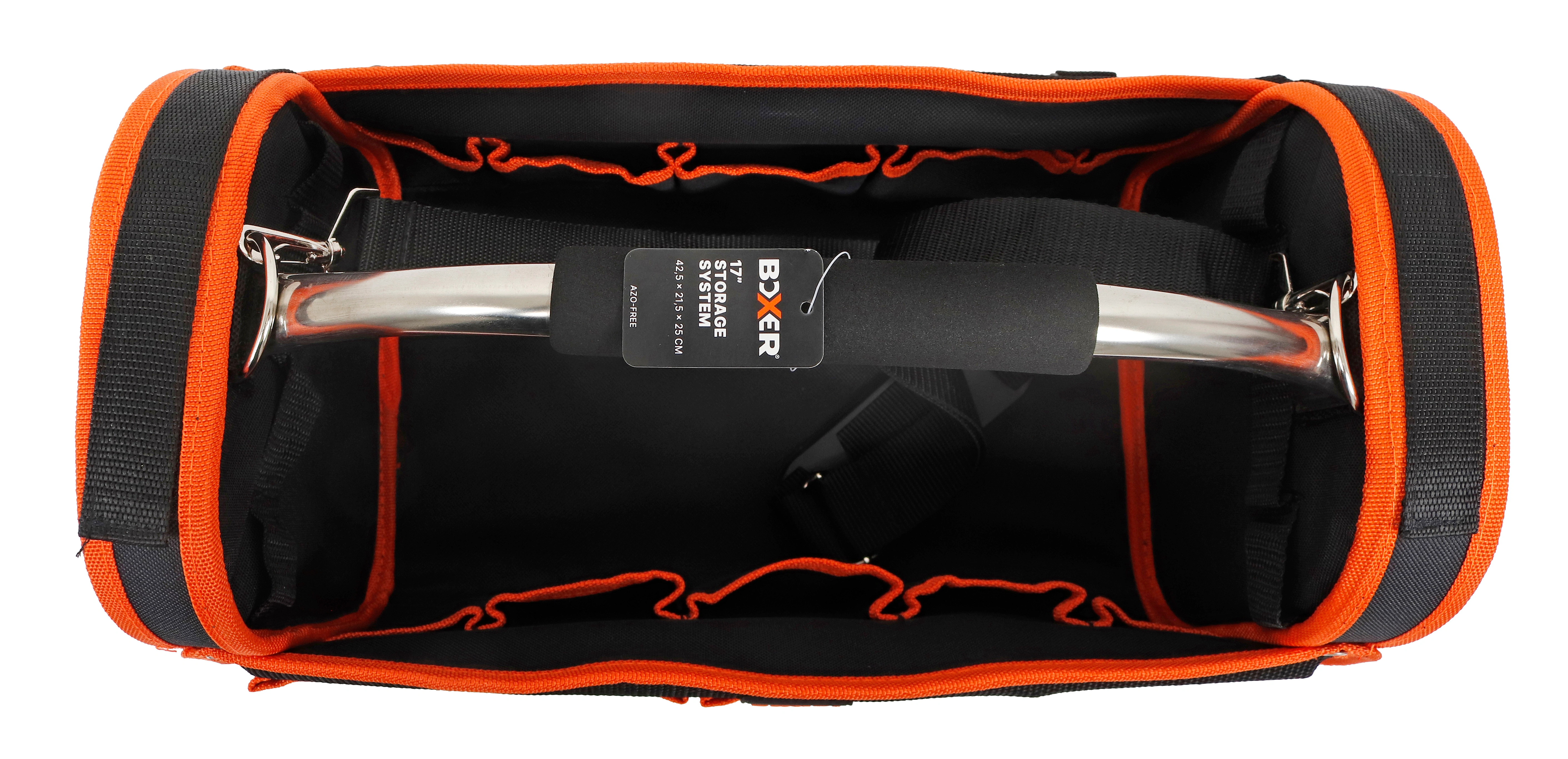 Geanta scule textila BoxerÂ® 17â, maner metalic, curea umar, 42.5 x 21.5 x 25 cm