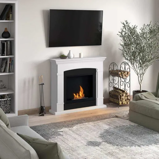 Helmi Pure White Semineu cu bioetanol FreeFlame