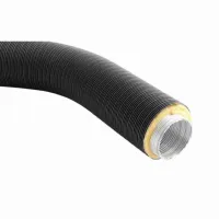 Tub admisie izolat NEGRU fi 125 - 75cm