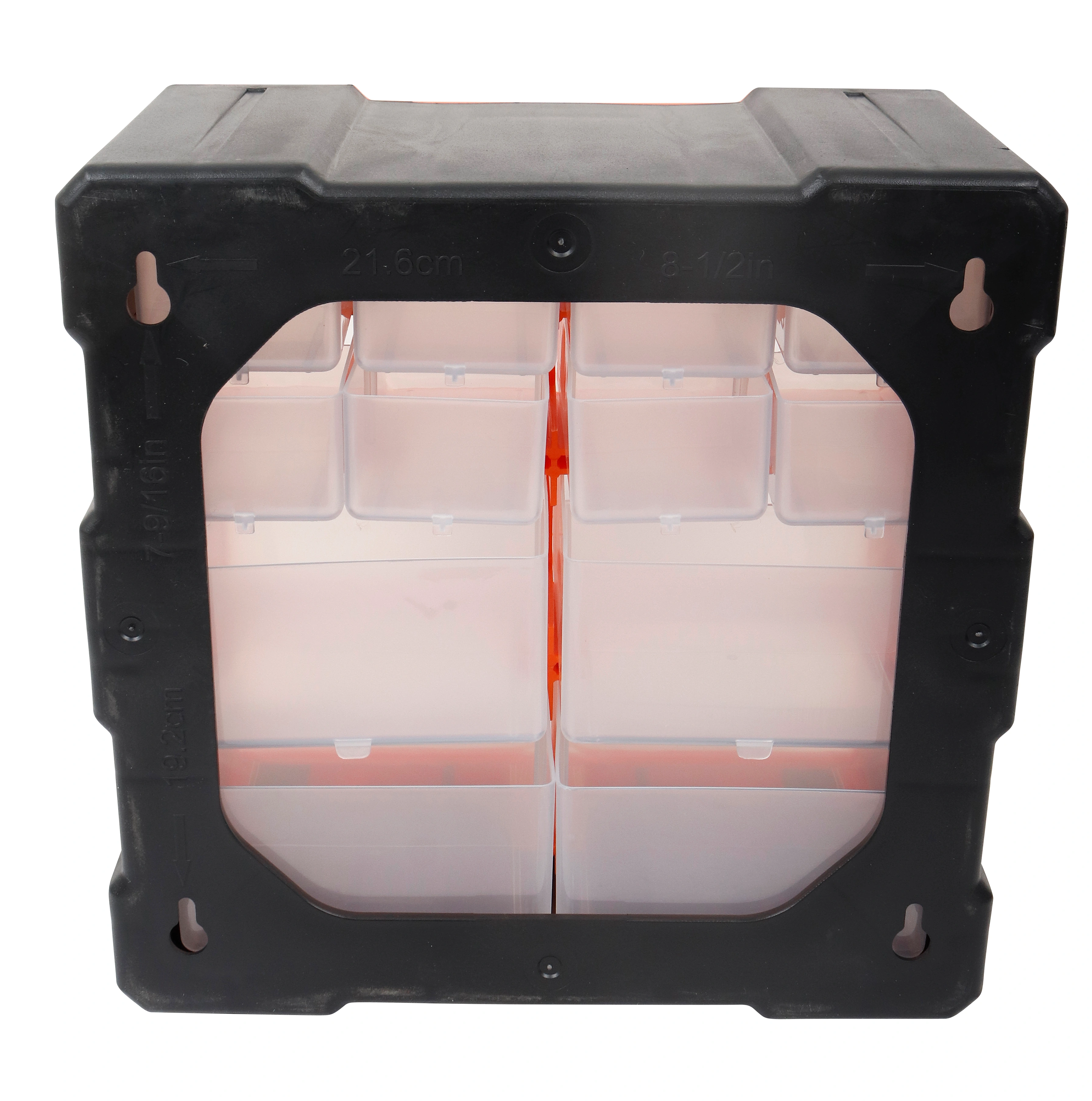 Cutie organizator suruburi si piese mici, 12 sertare depozitare, 26 x 27 x 16 cm