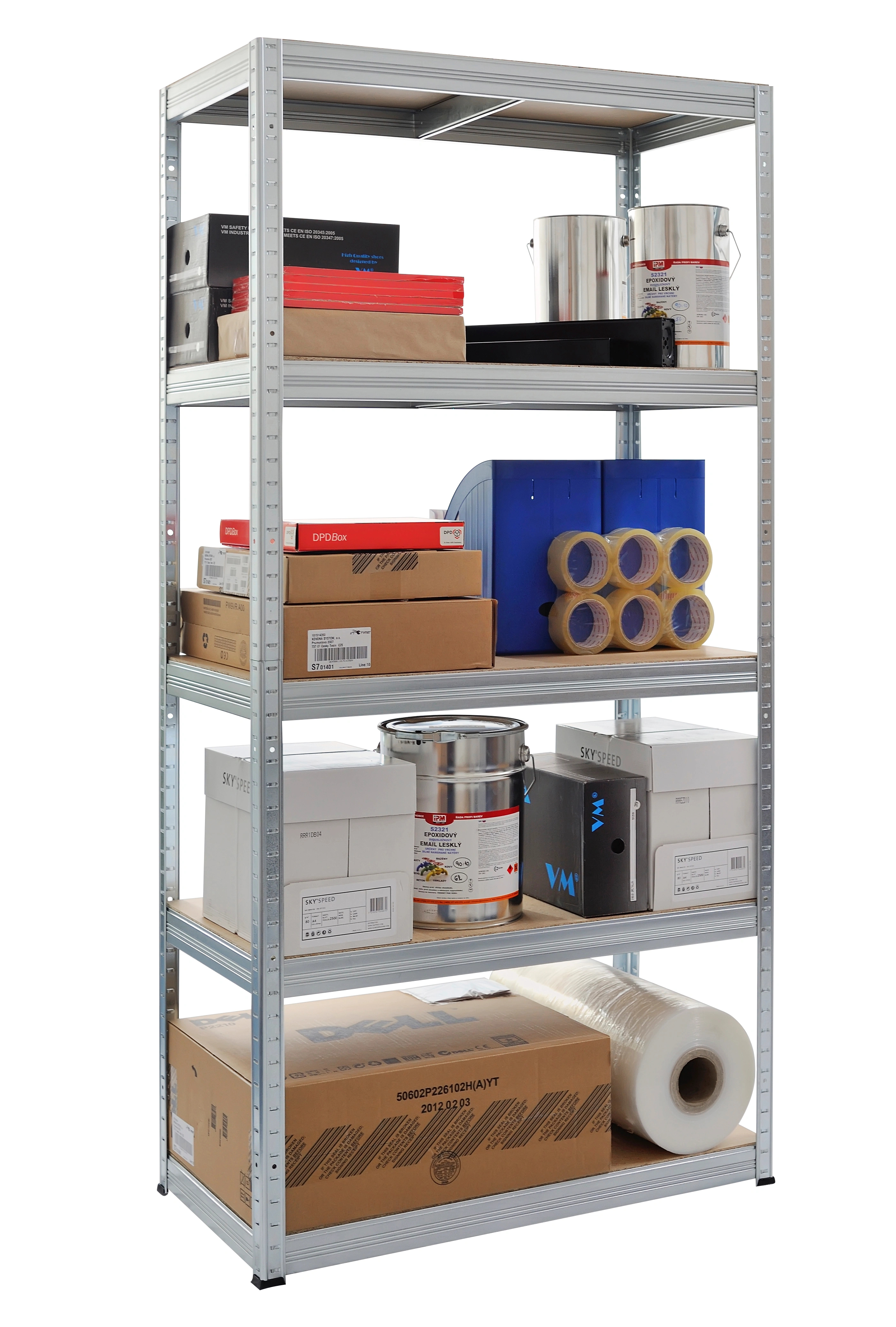 Raft metalic cu 5 polite, 1800Ã900Ã450 mm, galvanizat