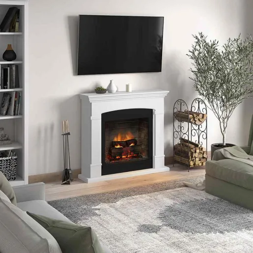 Helmi Pure White semineu electric PowerFlame 2