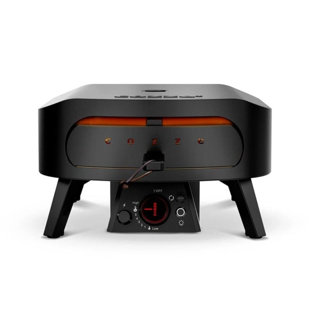 Cuptor pizza pe gaz 34 cm Cozze 13 Negru cu piatra rotativa + Regulator gaz (2).jpg