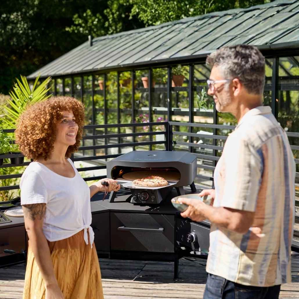 Cuptor pizza pe gaz 43 cm Cozze 17 Negru cu piatra rotativa + Regulator gaz (6).jpg