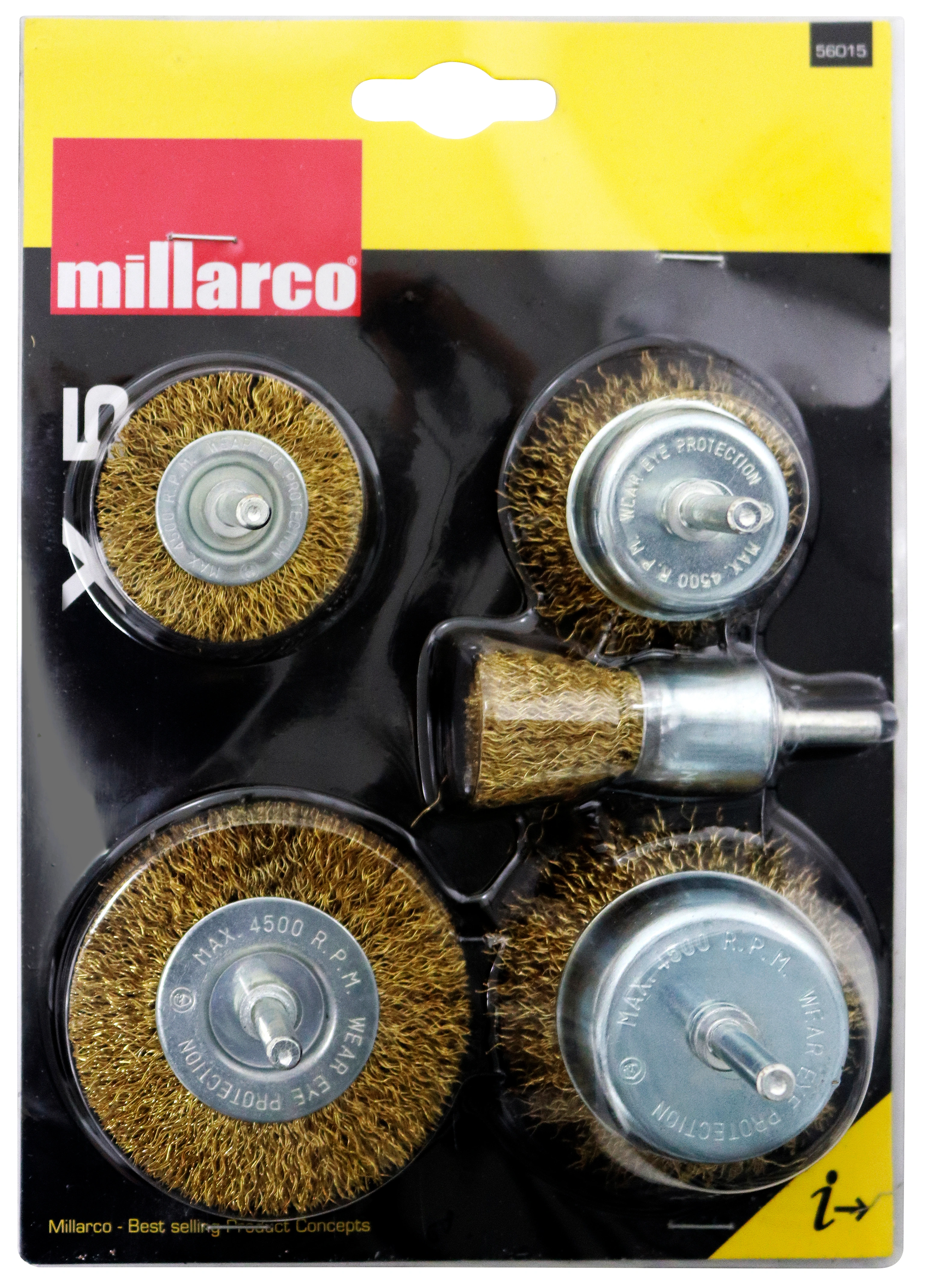 Set perii de sarma pentru bormasina, 5 piese