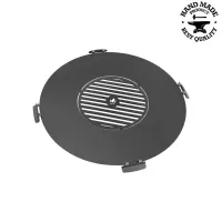 Plita pentru vatra cu 4 manere - 78 cm + gratar 36 cm - otel