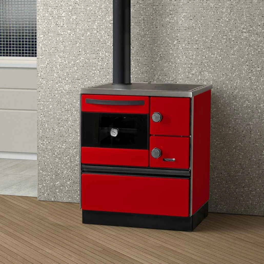 Soba de gatit pe lemne - ROYAL 720 2.0 L - Rosu (1).jpg