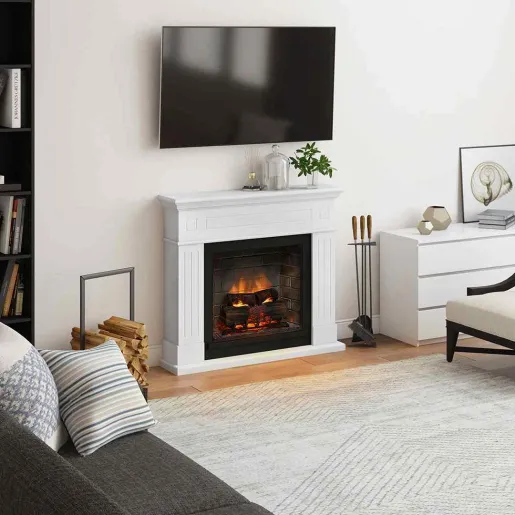 Larsen Pure White semineu electric PowerFlame 2