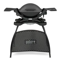 Gratar electric Weber Q 1400 - Antracit cu suport