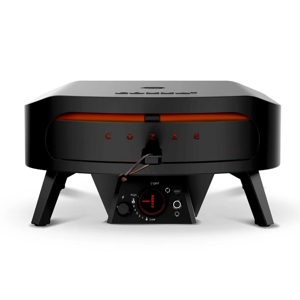 Cuptor pizza pe gaz 43 cm Cozze 17 Negru cu piatra rotativa + Regulator gaz (2).jpg