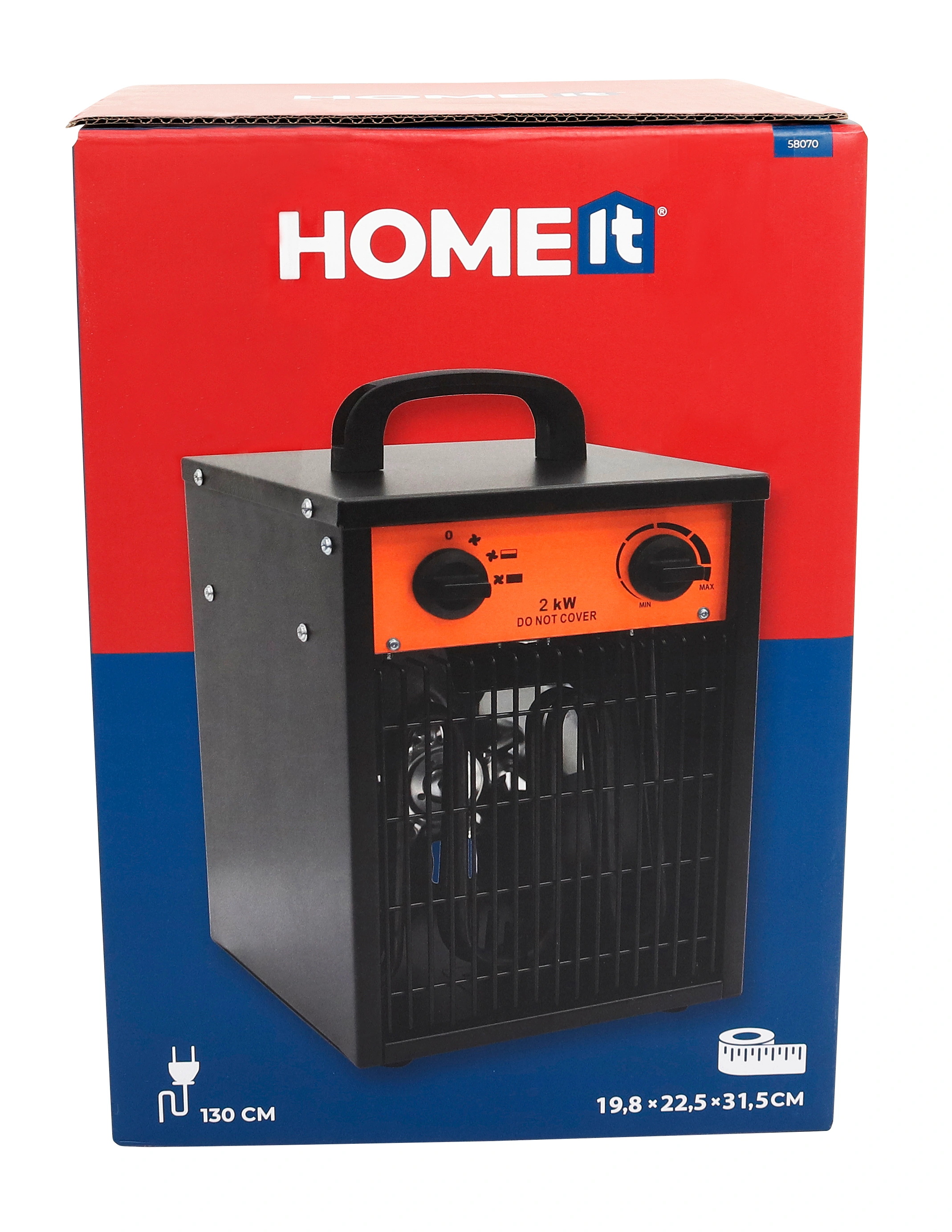 Aeroterma electrica industriala HOME ItÂ®, 2 trepte, 230V 2000W