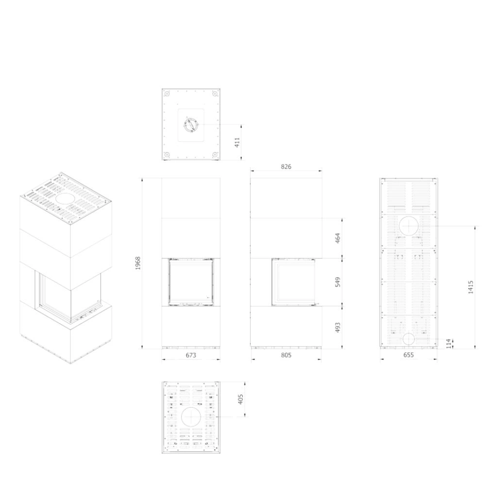 Focar modular NBC 8kW L Fokos Grafite - samota neagra (6).jpg
