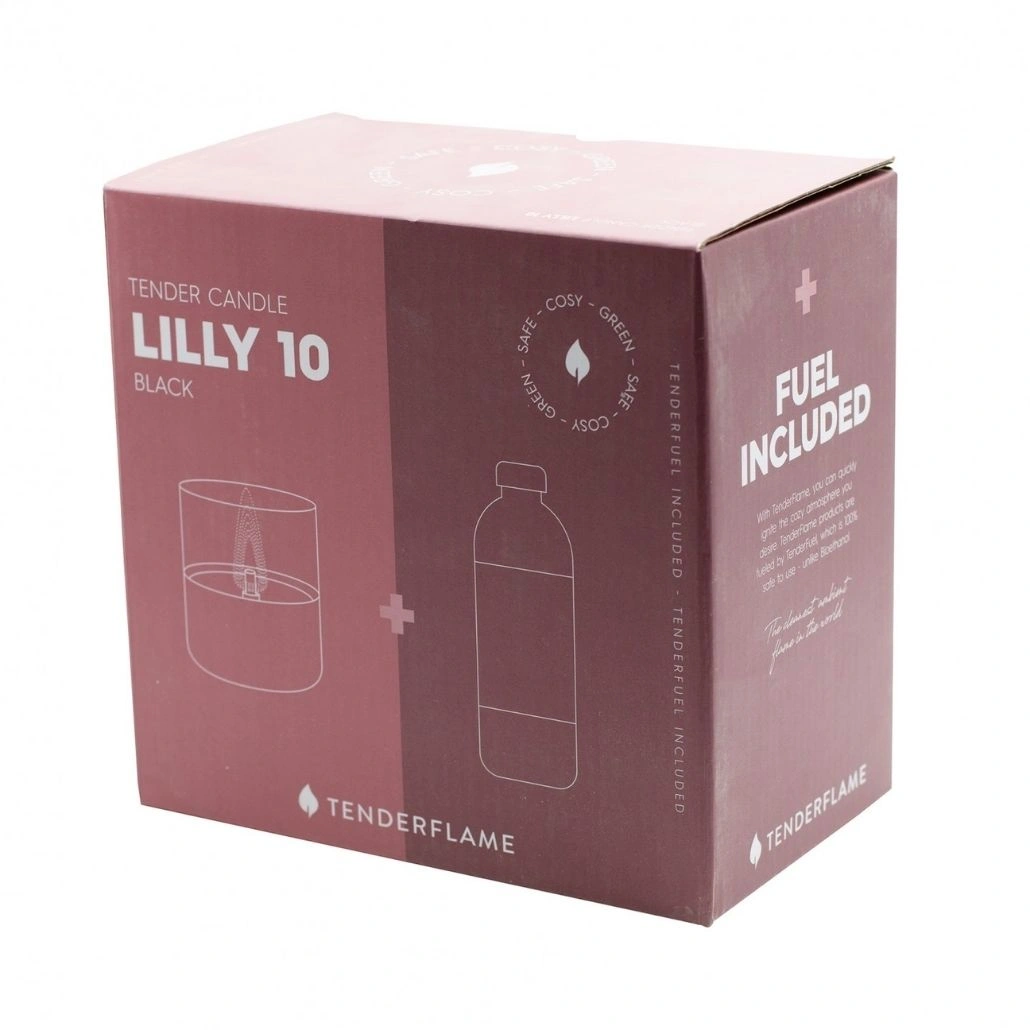 Pachet lumanare ambientala TenderFlame LILLY 10 BLACK GLASS + TenderFuel 500ml (1).jpg