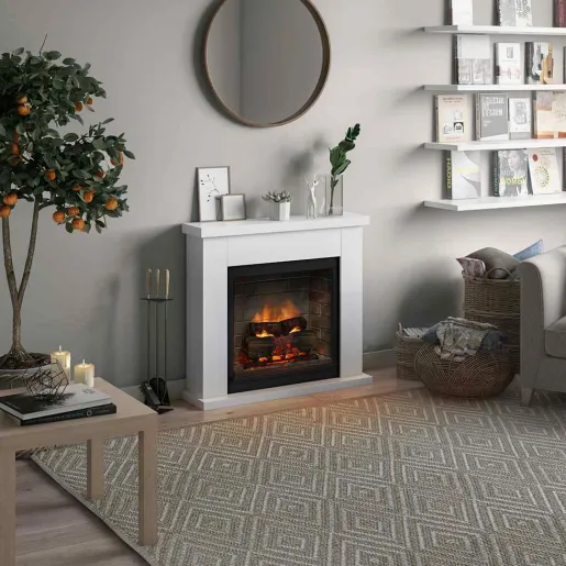 Frode Pure White semineu electric PowerFlame 2