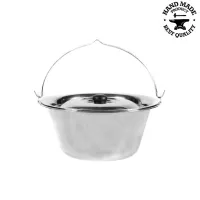 Ceaun de inox cu capac - 14l