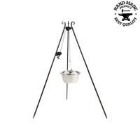 Trepied 180 cm cu ceaun 10 l  - inox + sistem de ridicare 