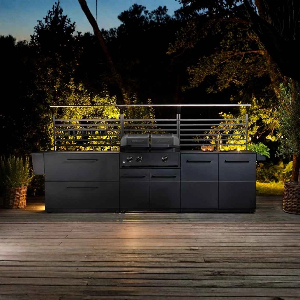 Bucatarie exterioara Cozze cu Quattro 900, grilaj panou spate si iluminare LED -  310 x 60 cm (2).jpg