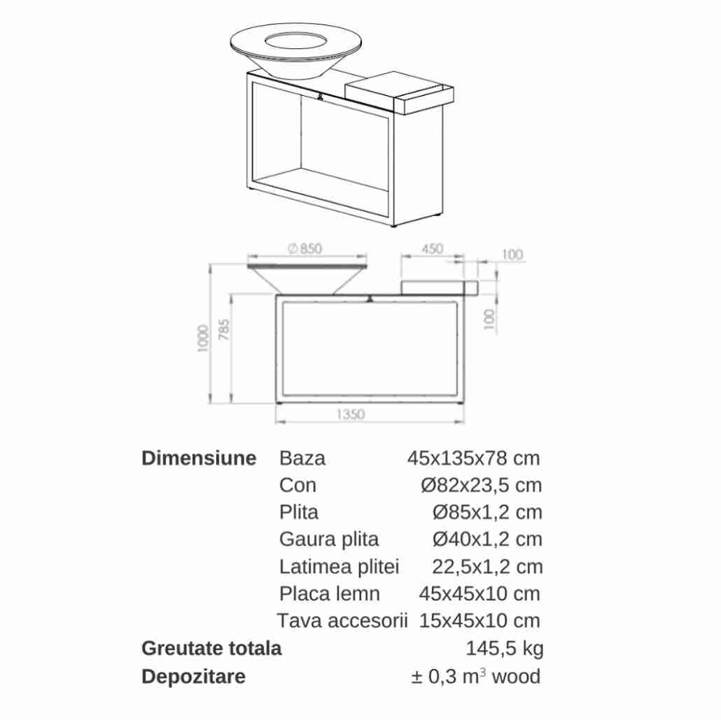 gratar-ofyr-negru-85-sd-cu-masa-de-lucru-oib-85-tw