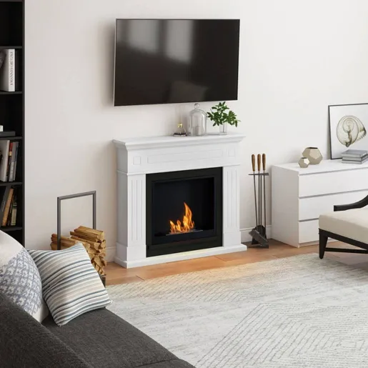 Larsen Pure White Semineu cu bioetanol FreeFlame 