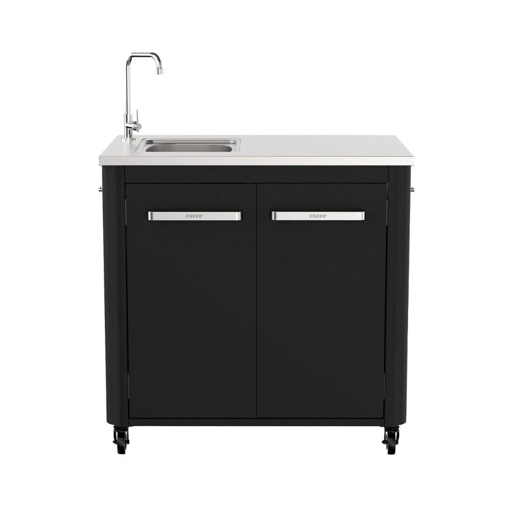 Pachet Bucatarie exterioara Cozze cu blat si chiuveta inox, modul de colt si masa inox (3).jpg