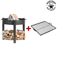Vatra MONTANA HIGH 80 cm cu gratar otel 58x58 cm