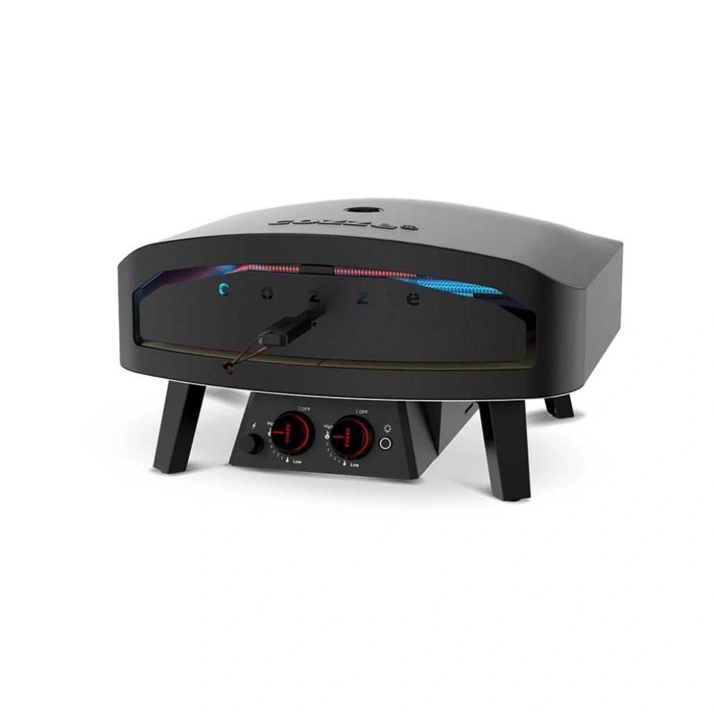 Cuptor pizza pe gaz 60 cm Cozze 24 Negru + Regulator gaz (4).jpg