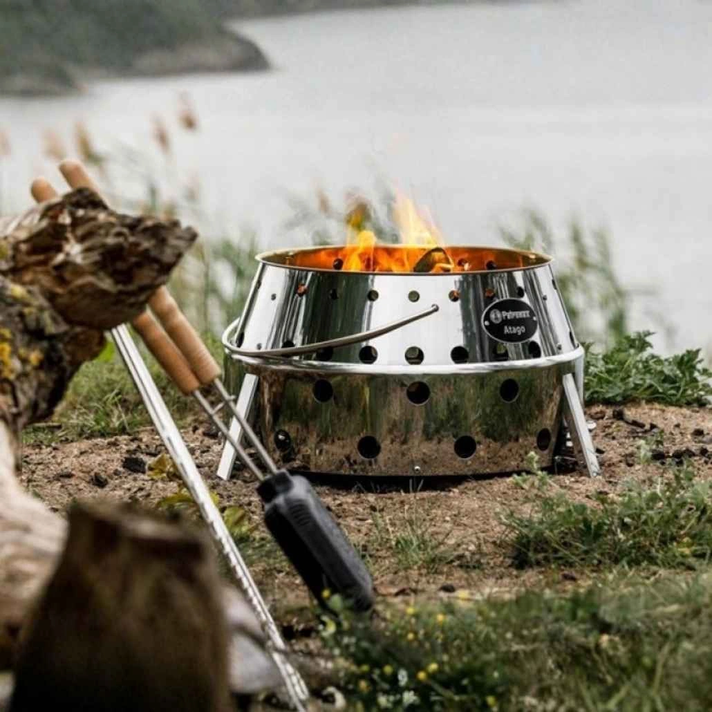 Gratar carbuni Atago cu capac si geanta transport (4).jpg