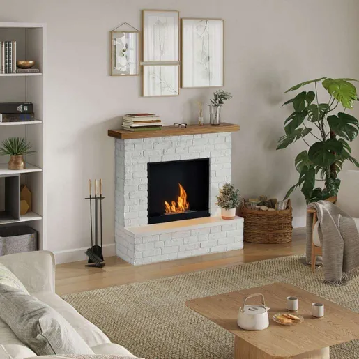 Rolf Brick White Semineu cu bioetanol FreeFlame