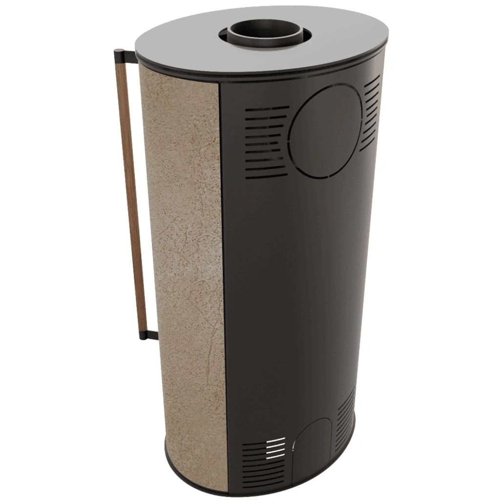 Soba Erik 5.5kW Gold Satin - maner lemn (3).jpg