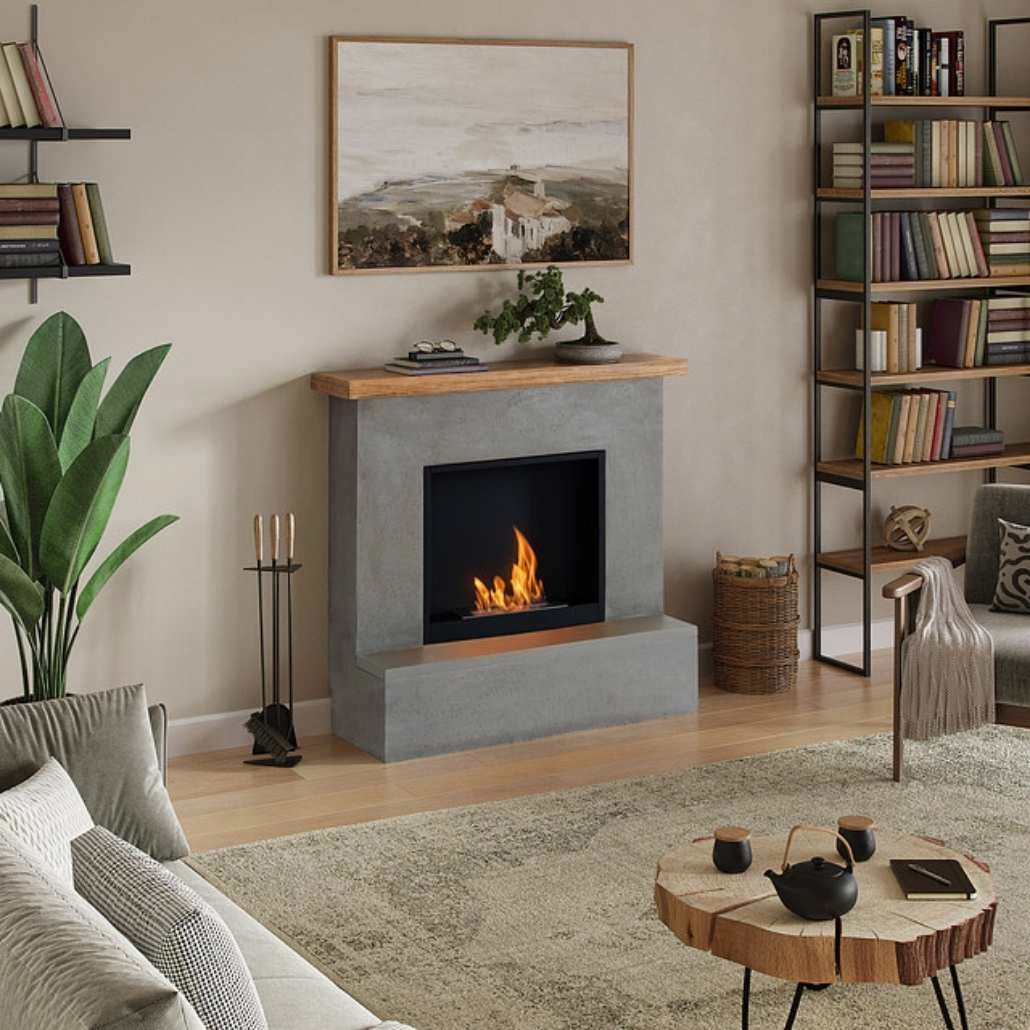 Rolf Concrete Grey Semineu cu bioetanol FreeFlame.jpg