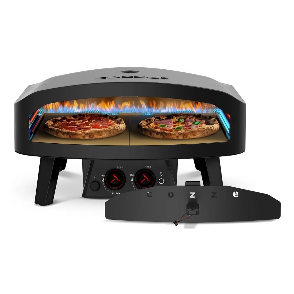 Cuptor pizza pe gaz 60 cm Cozze 24 Negru + Regulator gaz (2).jpg