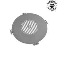  Plita pentru vatra cu 4 manere - 82 cm + gratar 40 cm - inox