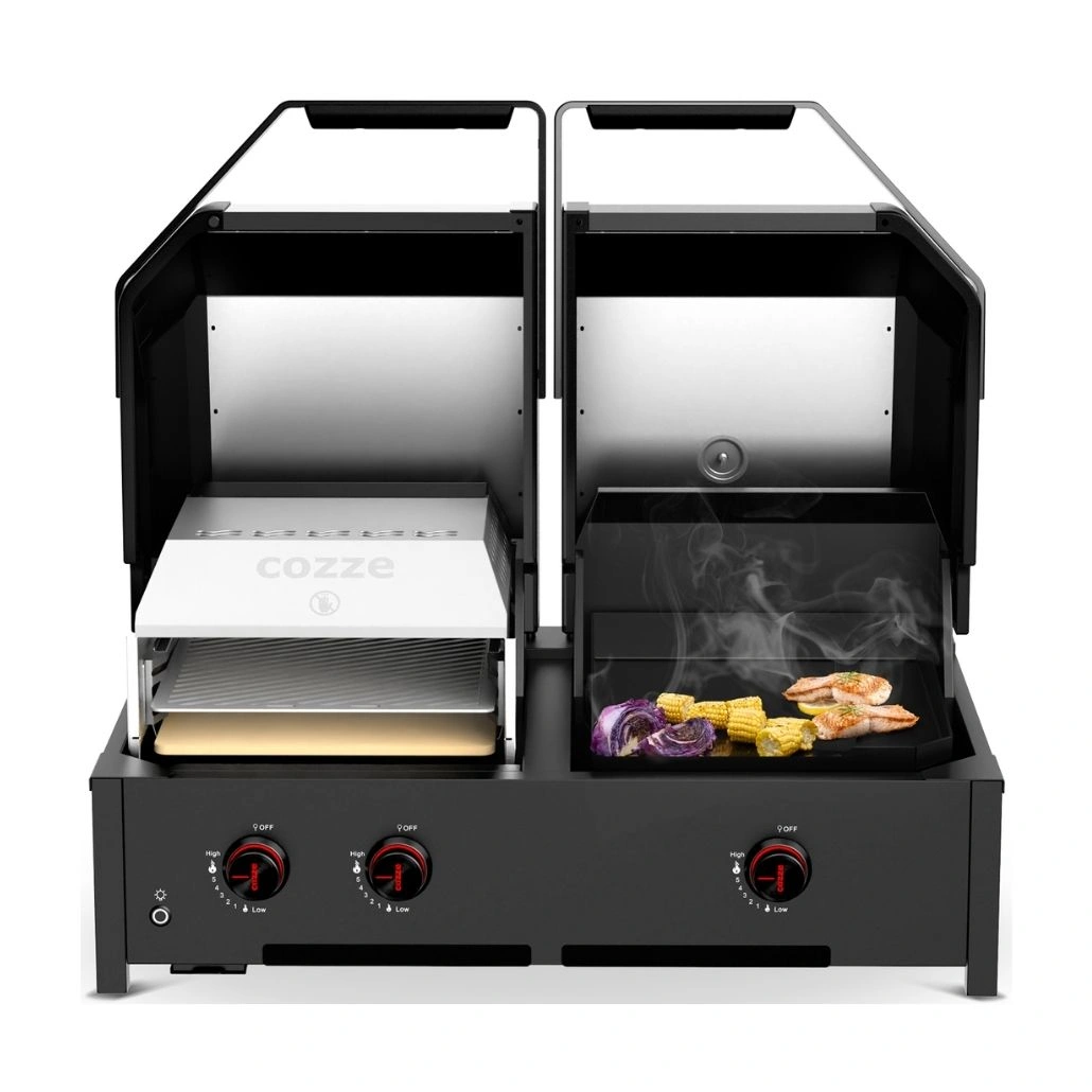 Bucatarie exterioara Cozze cu Quattro 900, grilaj panou spate si iluminare LED -  310 x 60 cm  (3).jpg