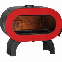 Soba fonta Fifty Arche 10-15kW - Rosu