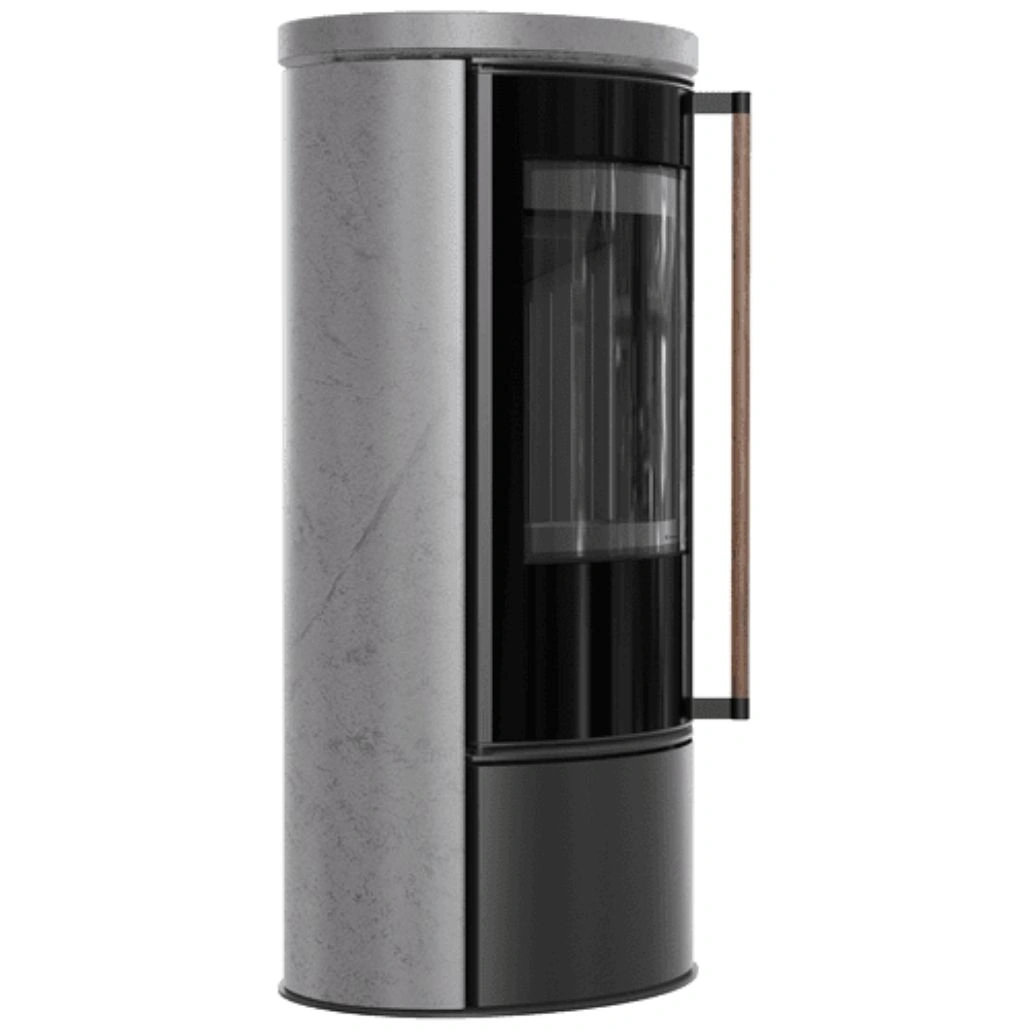 Soba Erik 5.5kW ceramica Grey Satin - maner lemn - samota neagra (2).jpg