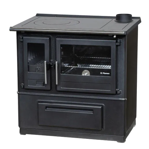 Soba de gatit SLAVONAC N Negru - 8kW - racord dreapta