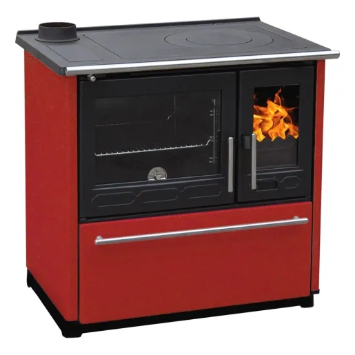 Soba de gatit PLAMEN 850 Rosu - 8kW - racord stanga
