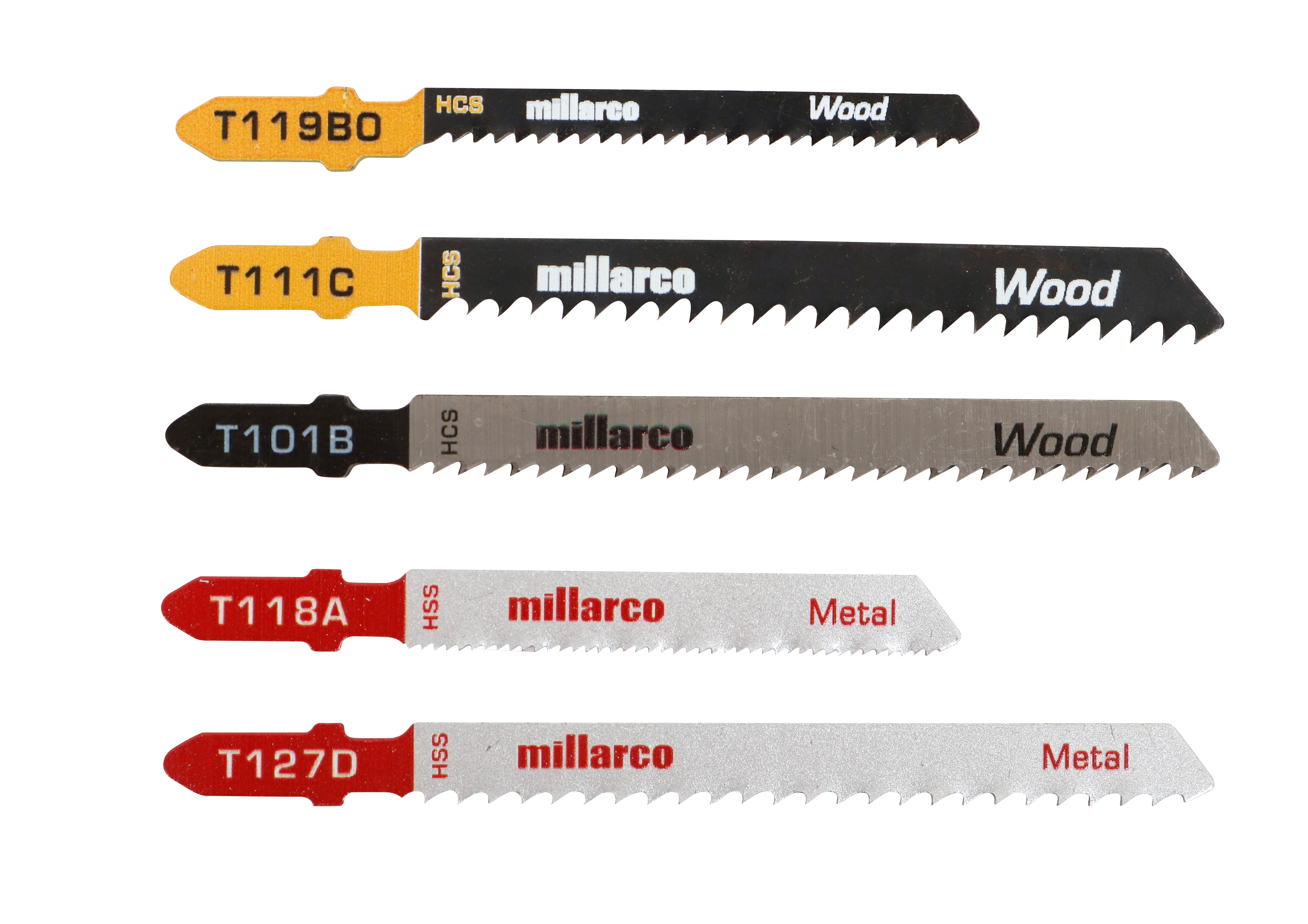 Lame fierastrau pendular, prindere tip T, 10 buc, asortate