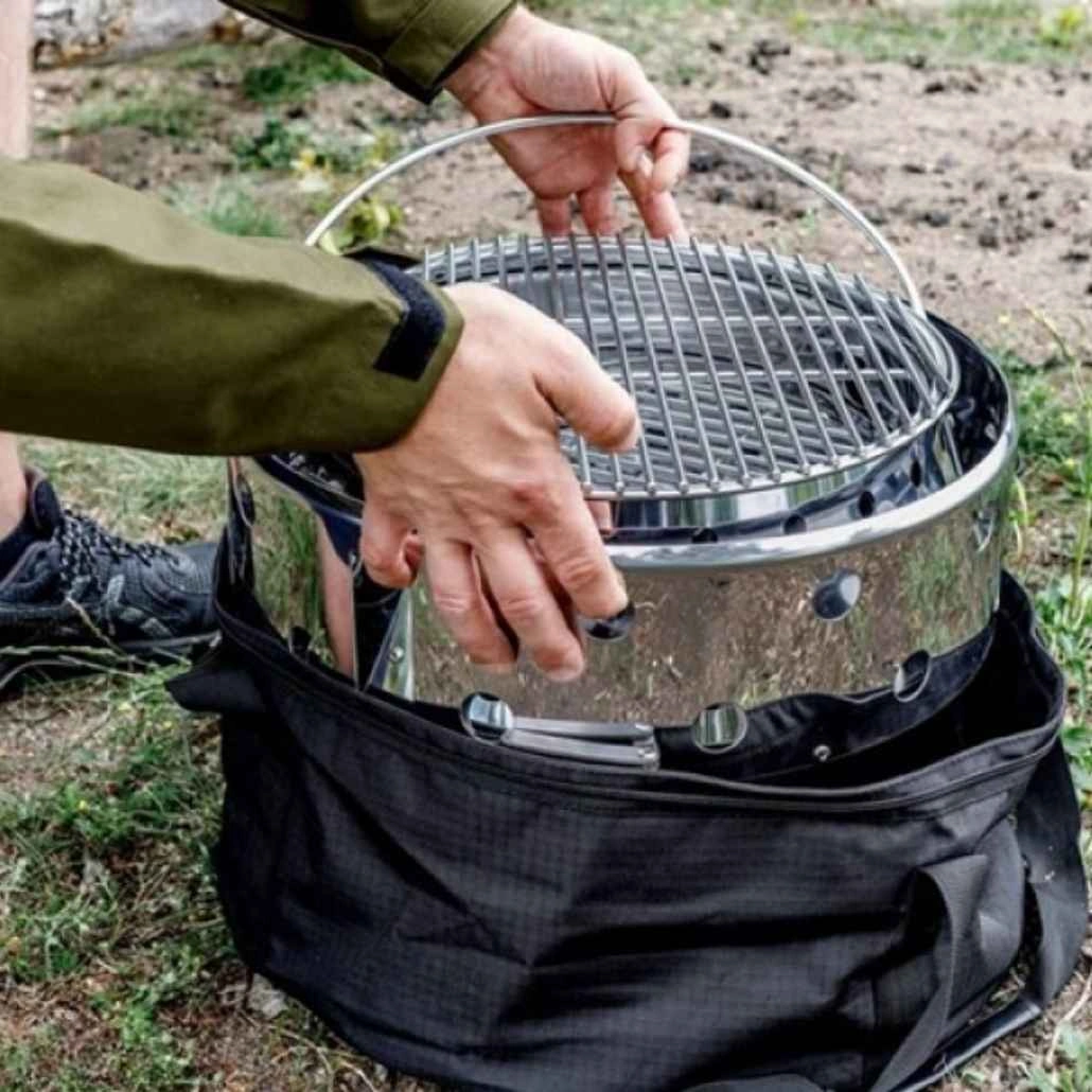 Gratar carbuni Atago cu capac si geanta transport (1).jpg