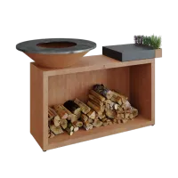 Gratar OFYR Corten 85 SD cu masa de lucru