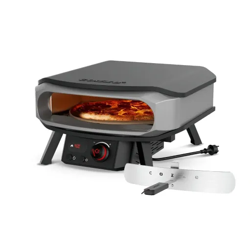 Cuptor pizza electric Cozze PREMIUM 42.5 cm - usita si piatra de pizza,  termometru digital - inclusiv scut termic
