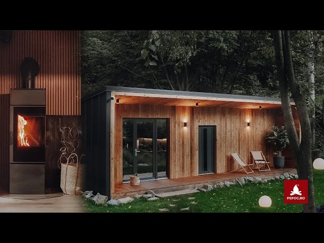 Cabana minimalista si cozy in padure beneficiaza de montaj din partea echipei PeFoc.ro