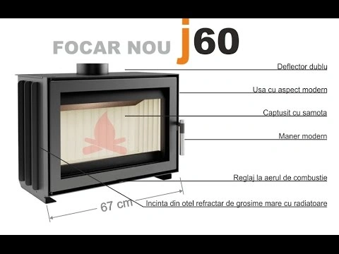 Focar Semineu cu samota Jas 6kw