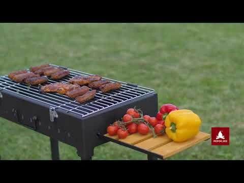 Mini gratar portabil pe carbuni sau lemne - solutia ieftina si ideala pentru camping