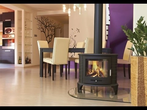 Soba de fonta model K8 -9kw tip tunel cu vedere pe 2 parti